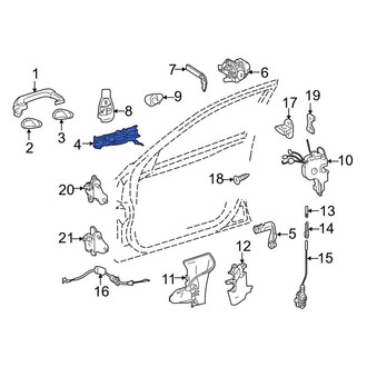 Mercedes-Benz OE - Front Left Exterior Door Handle Base