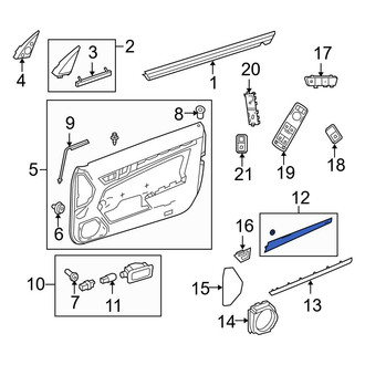 Mercedes-Benz OE - Front Left Upper Door Panel Insert