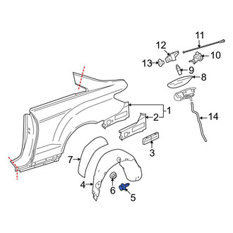 Mercedes-Benz OE - Quarter Panel Splash Shield Rivet
