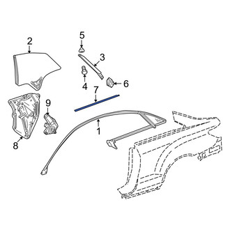 Mercedes-Benz OE - Rear Left Quarter Panel Reveal Molding