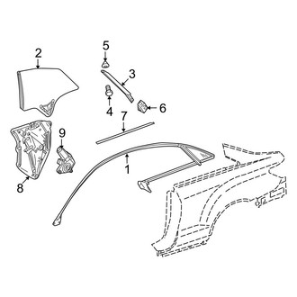 Mercedes-Benz OE - Quarter Panel - Glass (Coupe)