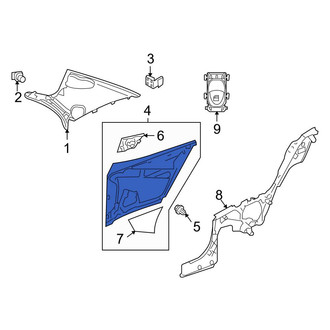 Mercedes-Benz OE - Rear Right Lower Interior Quarter Panel Trim Panel