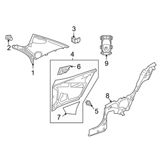Mercedes-Benz OE - Quarter Panel - Interior Trim (Coupe)