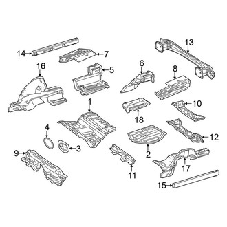 Mercedes-Benz OE - Rear Body & Floor - Floor & Rails (Coupe)