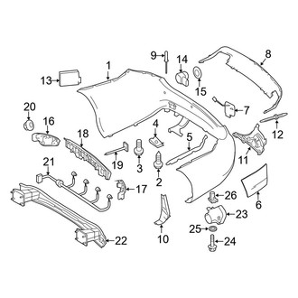 Mercedes-Benz OE - Rear Bumper - Bumper & Components (With AMG Package), (Convertible / Coupe)