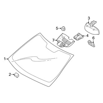 Mercedes-Benz OE - Windshield - Glass (Convertible)