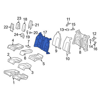 Mercedes-Benz OE - Rear Seat Back Cushion Cover
