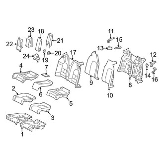 Mercedes-Benz OE - Seats & Tracks - Rear Seat Components (Convertible)