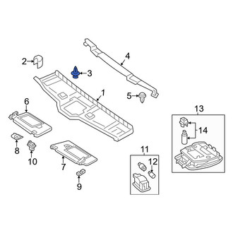 Mercedes-Benz OE - Inner Roof Opening Trim Clip