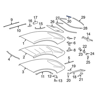 Mercedes-Benz OE - Rear Left Lower Back Glass Seal