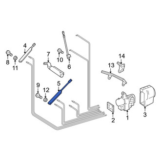 Mercedes-Benz OE - Left Convertible Top Hydraulic Cylinder