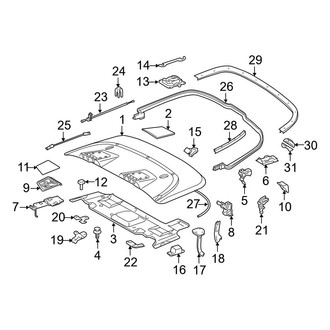 Mercedes-Benz OE - Convertible/Soft Top - Top Well Components (Convertible)