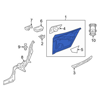Mercedes-Benz OE - Rear Center Left Interior Quarter Panel Trim Panel