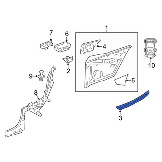 Mercedes-Benz OE - Rear Center Right Interior Quarter Panel Trim Panel
