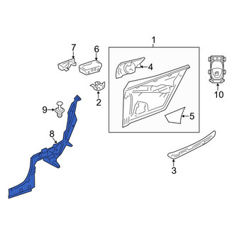 Mercedes-Benz OE - Rear Right Upper Interior Quarter Panel Trim Panel