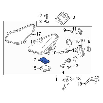 Mercedes-Benz OE - Front Headlight Control Module