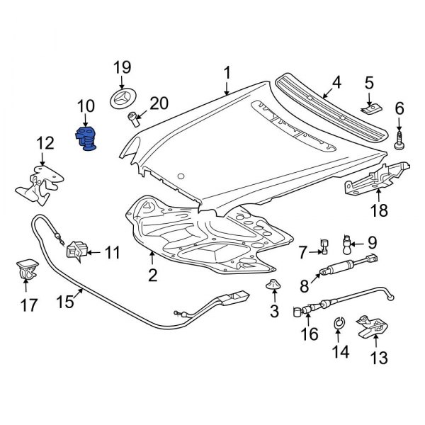 Hood Latch Striker Plate