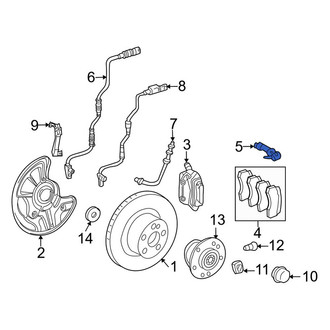 Mercedes-Benz OE - Front Left Disc Brake Pad Wear Sensor