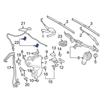 Mercedes-Benz OE - Front Center Windshield Washer Nozzle