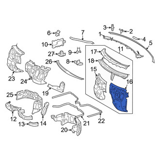 Mercedes-Benz OE - Front Left Firewall