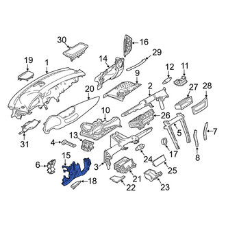Mercedes-Benz OE - Front Left Instrument Panel Cover
