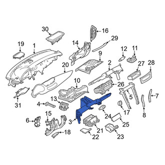 Mercedes-Benz OE - Left Instrument Panel Crossmember