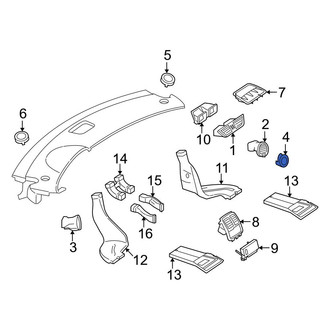 Mercedes-Benz OE - Lower Dashboard Air Vent