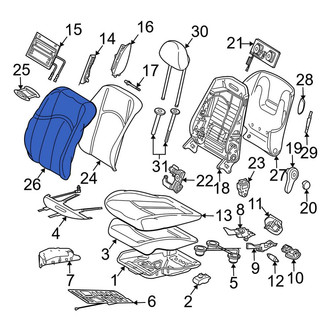 Mercedes-Benz OE - Front Seat Back Cushion Cover
