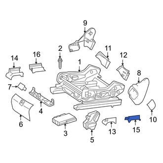 Mercedes-Benz OE - Rear Right Outer Seat Track Cover
