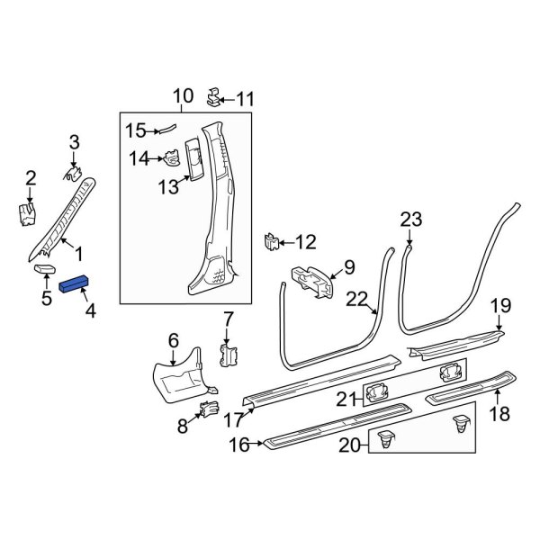 Body A-Pillar Trim Panel Brace