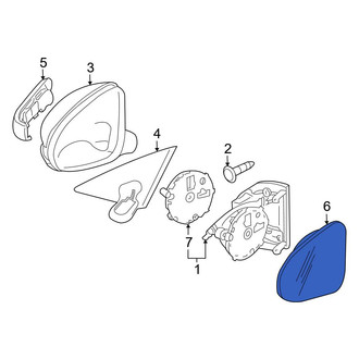Mercedes-Benz OE - Front Right Door Mirror Glass