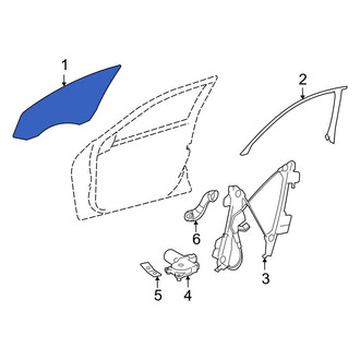 Mercedes-Benz OE - Front Left Door Glass