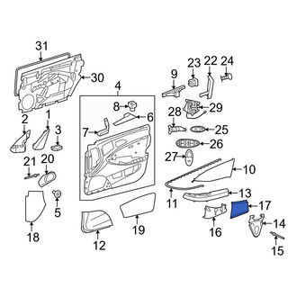 Mercedes-Benz OE - Rear Left Rearward Door Trim Molding