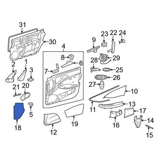Mercedes-Benz OE - Rear Left Door Panel Insert