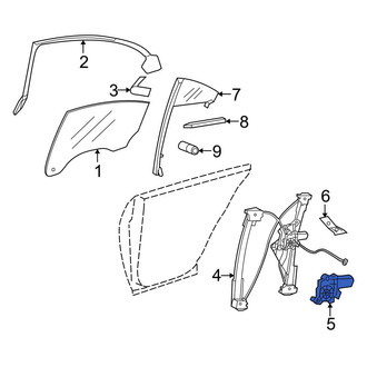 Mercedes-Benz OE - Rear Right Window Motor