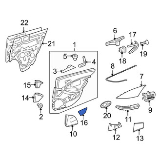 Mercedes-Benz OE - Rear Right Door Panel Insert