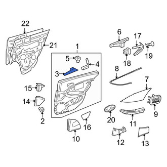 Mercedes-Benz OE - Rear Left Inner Interior Door Handle