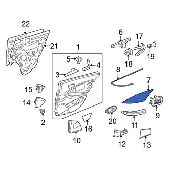 Mercedes-Benz OE - Rear Left Door Panel Insert