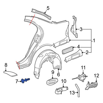 Mercedes-Benz OE - Quarter Panel Splash Shield Clip