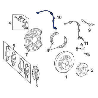 Mercedes-Benz OE - Rear Disc Brake Pad Wear Sensor Cable