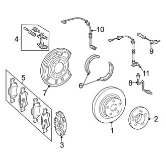 Mercedes-Benz OE - Rear Suspension - Brake Components