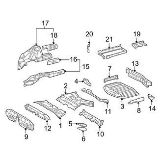 Mercedes-Benz OE - Rear Body & Floor - Floor & Rails