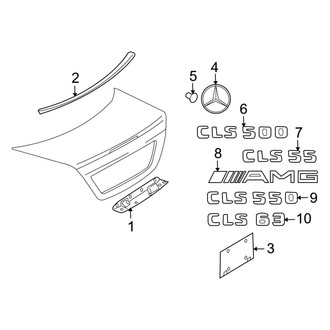 Mercedes-Benz OE - Trunk Lid - Exterior Trim