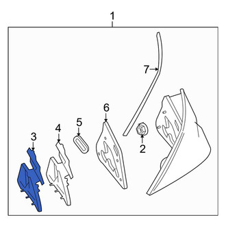 Mercedes-Benz OE - Left Tail Light Bracket