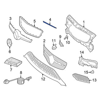 Mercedes-Benz OE - Front Left Grille Molding