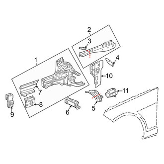 Mercedes-Benz OE - Fender - Structural Components & Rails