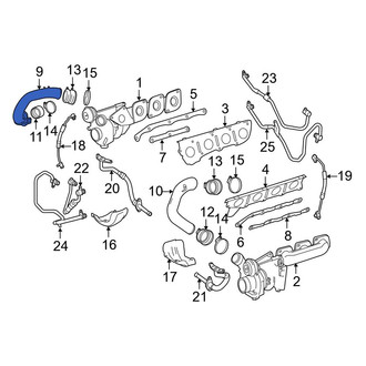 Mercedes-Benz OE - Right Intercooler Pipe