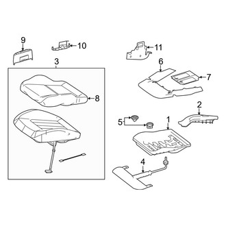 Mercedes-Benz OE - Seats & Tracks - Front Seat Components (Passenger Seat, Seat Cushion Components)