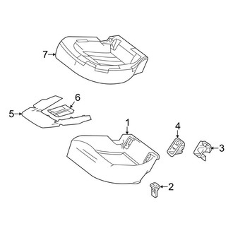Mercedes-Benz OE - Seats & Tracks - Rear Seat Components (Seat Cushion Components, With Folding Seat)