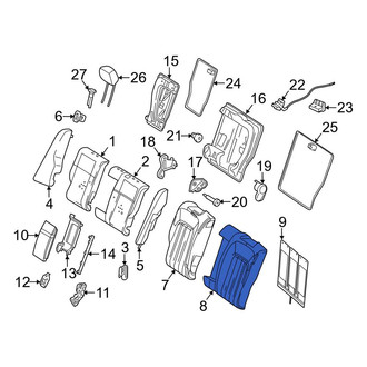 Mercedes-Benz OE - Rear Left Seat Back Cushion Cover